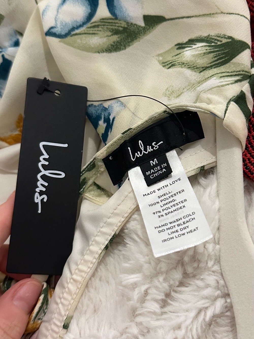 Lulu’s Positively Pretty Ivory Floral Print Tie-Back Midi Dress - Picture 5 of 5